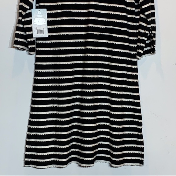 NWT Balance Cover-Up Collection Black with White Scalloped‎ Trim Dress - Picture 7 of 7